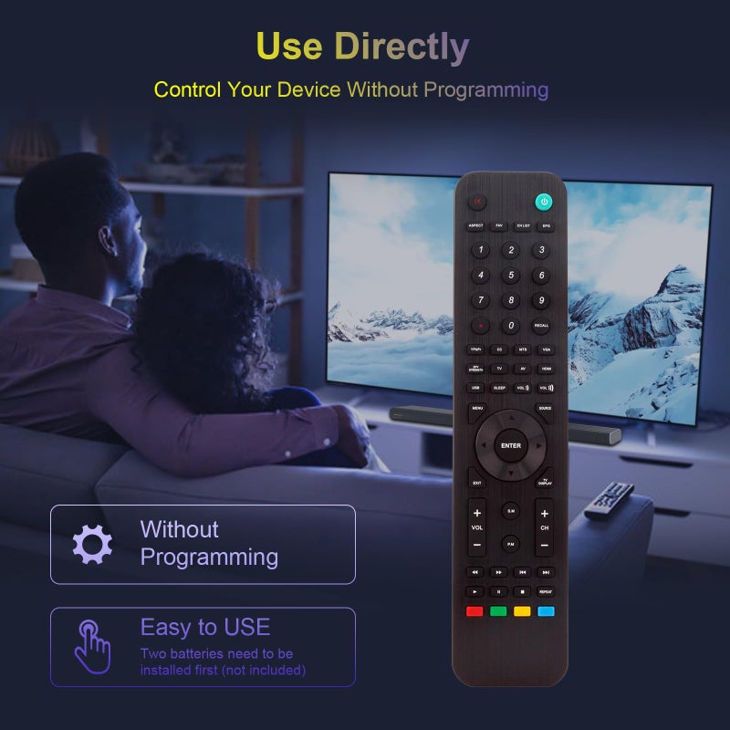AULCMEET RM-C1240 Replacement Remote Control Compatible with JVC LCD TV LT-19EM74 LT-32EM LT-43EM75 LT-48EM75 LT-24DE74 LT-32EM75 - Image 4